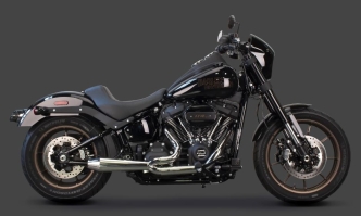 Two Brothers Racing 2-Into-1 Generation II Exhaust In Polished Finish For 2018-2023 Softail Fat Bob, Deluxe, Low Rider / S, Slim, Street Bob & Standard Models (005-4970199-P)
