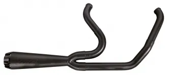 Two Brothers Racing 2-Into-1 Competition-S Exhaust In Black Finish With Carbon Fibre End Cap For 2018-2024 Sport Glide, Heritage & Low Rider ST Models (005-4960199-BSG)