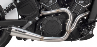Two Brothers Racing Competition-S Muffler With Carbon Fibre End Cap in Raw Finish For 2015-2018 Indian Scout Models (005-4610199)