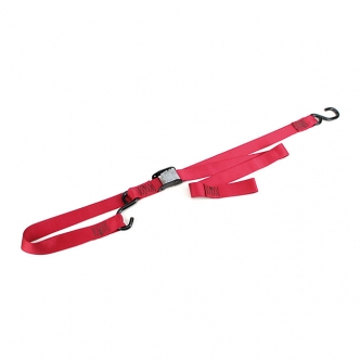 Ancra Integra Soft-Tie Big Bike Cam Buckle Straps (With Integrated Soft-Hooks) In Red (ARM305235)
