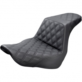 Saddlemen Seat Step Up LS Front With Passenger Lattice in Black For 2018-2023 FLSB/FXLR Models (818-29-175)