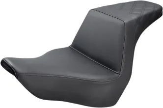 Saddlemen Seat Step Up LS Front With Passenger Lattice in Black For 2018-2023 FLSB/FXLR Models (818-29-173)