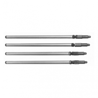 S&S Chromoly Adjustable Pushrods Hydraulic Compatible With Stock Hydraulic Units, 7/16 Chromoly Tubing For 1966-1984 Big Twins With Hydraulic Tappets (930-0051)