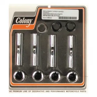 Colony Upper Pushrod Cover Kit For 84-99 Evo B.T With S&S Lifter Blocks (3.5 Inch Long) In Chrome (9865-20)