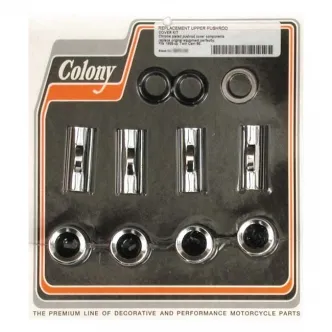 Colony Upper Pushrod Cover Kit For 99-17 TCA/B & 17-23 M8 In Chrome (9970-20)