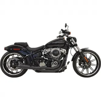 Bassani Exhaust System Road Rage III 2-Into-1 in Black Finish For 2018-2024 Softail Fat Boy, Breakout & FXDR (1S62RB)