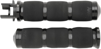 Avon Performance Air Cushioned Grips In Black Anodized Finish For 2014-2017 Indian Motorcycles (Excludes Scouts) (MT-IN-AIR-90-AN)