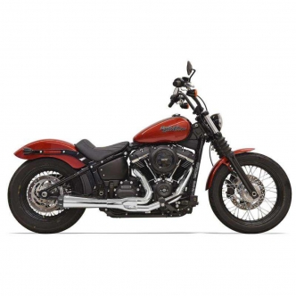 Bassani Exhaust System Road Rage III 2-Into-1 in Chrome Finish For 2018-2023 Softail Street Bob, Lowrider & Slim (1S72R)