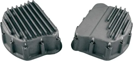 Custom Cycle Engineering Randy Smith Finned Rocker Covers For 48-65 Panhead In Natural (0940-0558)