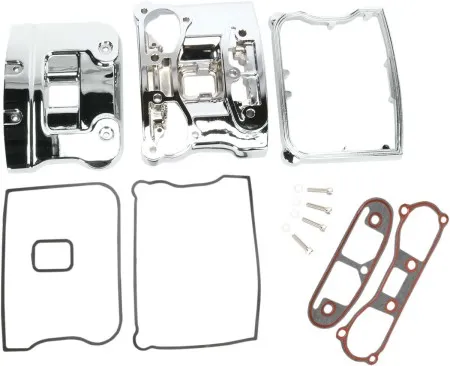 Drag Specialties Rocker Box Cover Kit For 84-91 Evo Big Twin In Chrome (33-0082A-BXLB2)