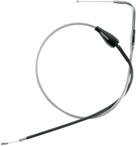 Drag Specialties 39 Inch Braided Stainless Steel Cruise Cable For 96-98 FLHR - Replaces 56237-99A (5342800B)