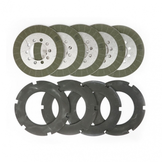 Belt Drive LTD Kevlar Clutch Plate Kits Including Friction & Steel Plates, OEM Style Replacement For 1941-1984 B.T. Models (ARM226815)