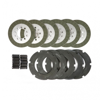 Belt Drive LTD High Performance Kevlar Clutch Plate Kit Including 6 Kevlar Friction Plates And 5 Steel Drive Plates For 1941-1984 B.T. Models (ARM618815)
