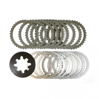 Belt Drive LTD Kevlar Extra-Plate Clutch Plate Kit Including 9 Friction, 8 Steels & 1 High-Pro Diaphragm Spring, Do Not Re-Use Stock Double Riveted Steel Spring Plate For 1990-1997 B.T., 1991-2020 XL, 2008-2012 XR1200 Models (ARM526815)