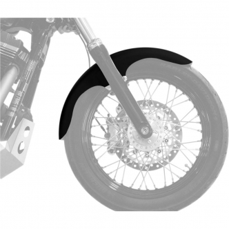 Klock Werks Klub Tire Hugger Steel Front Fender With Raw Mounts For Harley Davidson 2006-2017 Dyna Motorcycles With 90/90-19 Front Wheel/Tire (1401-0539)