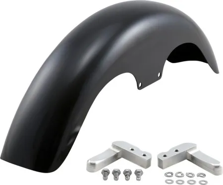 Klock Werks Klub Tire Hugger Steel Front Fender With Raw Mounts For Harley Davidson 2006-2017 Dyna Motorcycles With 90/90-19 Front Wheel/Tire (1401-0539)