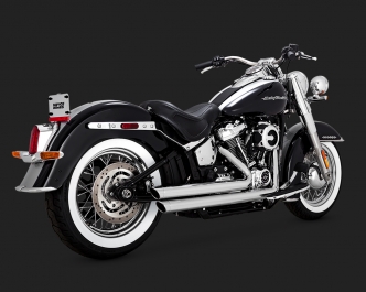 Vance & Hines Big Shots Staggered Exhaust In Chrome for Harley Davidson 2018-2023 Softail Motorcycles (17941)