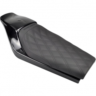 Saddlemen Tracker Black LS Solo Seat With Fiberglass Back For Custom/Rigid Models (Z4207)