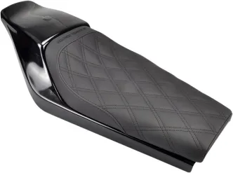 Saddlemen Tracker Black LS Solo Seat With Fiberglass Back For Custom/Rigid Models (Z4207)