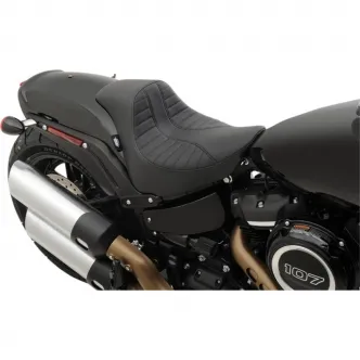 Drag Specialties EZ-On Scorpion Stitch (Non Solar-Reflective) Solo Seat For 2018-2023 Fat Bob FXFB Models (0802-1128)