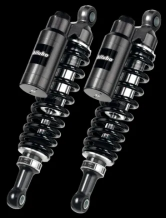 Bitubo Piggy Back Shocks Standard WMT22 Shocks 11.8 Inch (301mm) Eye To Eye, All Black For All 1987-1994 FXR Models (758318)
