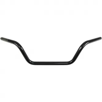 Drag Specialties 1 Inch Low Buckhorn Handlebars In Black For 1982-2024 Harley Davidson Including E-Throttle Models (0601-4186)