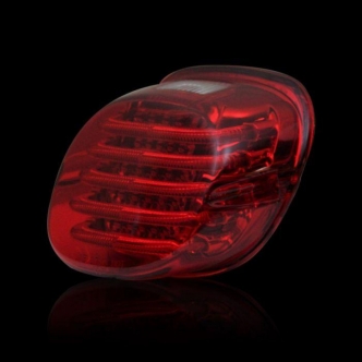 Custom Dynamics Probeam Low Profile LED Taillight With Window in Red Finish For 1999-2017 Dyna, 2005-2013 Touring, 1999-2020 Softail, 1999-2020 Sportster Models (PB-TL-LPW-R)