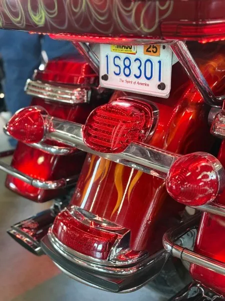 Custom Dynamics Probeam Low Profile LED Taillight With Window in Red Finish For 1999-2017 Dyna, 2005-2013 Touring, 1999-2020 Softail, 1999-2020 Sportster Models (PB-TL-LPW-R)