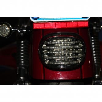 Custom Dynamics Probeam Low Profile LED Taillight Without Window in Smoked Finish For 1999-2017 Dyna, 2005-2020 Touring, 1999-2020 Softail, 1999-2020 Sportster Models (PB-TL-LP-S)