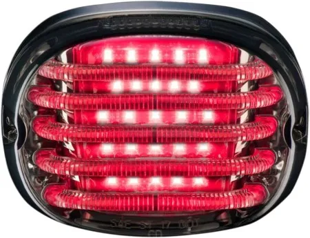 Custom Dynamics Probeam Squareback LED Taillight With Window in Smoked Finish For 1999-2017 Dyna, 1999-2020 Sportster, 1999-2017 Softail, 2005-2013 Touring Models (PB-TL-SBW-S)