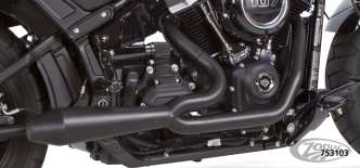 Two Brothers Racing 2-Into-1 Generation II Exhaust In Black Finish For 2018-2023 Sport Glide, Heritage & Low Rider ST Models (005-4970199-BSG)
