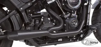 Two Brothers Racing 2-Into-1 Generation II Exhaust In Black Finish For 2018-2024 Sport Glide, Heritage & Low Rider ST Models (005-4970199-BSG)