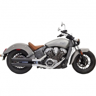 Bassani 3 Inch Slip On Mufflers Slash Cut In Black For 2015-2022 Indian Scout (8S27BSB)