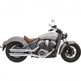 Bassani 3 Inch Slip On Mufflers Slash Cut In Chrome For 2017-2022 Indian Scout (8S27SC)