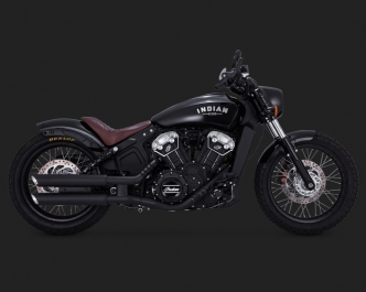 Vance & Hines 3 Inch Round Twin Slash Slip-On Mufflers In Black For 2015-2022 Indian Scout (48623)