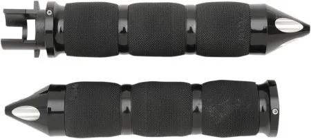 Avon Grips Spike Air Cushion Grips in Anodized Black Finish For All 2014-2018 Indian Models With 1 Inch Handlebars (Except Scout) (MT-IN-AIR-90A-S)