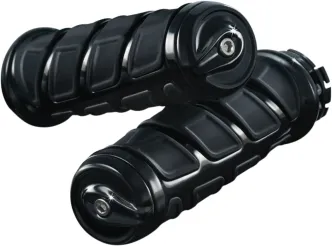 Kuryakyn Grips Kinetic For 7/8 Inch Bars In Gloss Black Finish (6368)