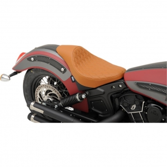 Drag Specialties Brown Extended Reach Diamond Stitch 3/4 Solo Seat For 2015-2019 Indian Scout And Scout Sixty Models (0810-2002)