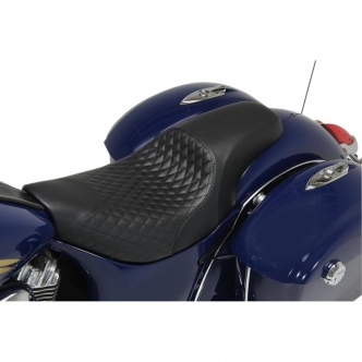 Mustang Black Diamond Stitch Shope Signature Series Tripper 2-Up Seat For 2014-2019 Indian Chieftain Models (76308)