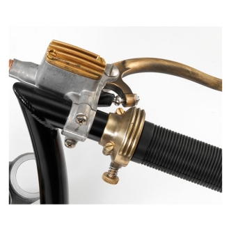 Kustom Tech Deluxe External Throttle Housing For 1 Inch handlebars in Raw Brass Finish (04-012)