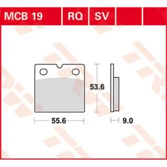 TRW Allround Organic Standard Rear Brake Pad For 2009-2013 Indian Models (MCB19)