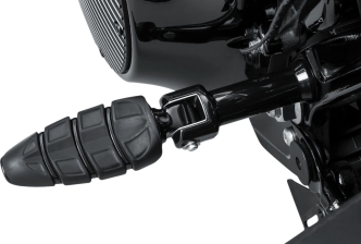 Kuryakyn Splined Passenger Pegs Adapter For Harley Davidson 2018-2020 Softail & LiveWire Motorcycles In Gloss Black Finish (8924)