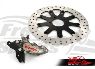 Free Spirits Bolt-In Upgrade 4 Piston Titanium Caliper & Rotor Diameter 320mm Braking Kit For 2018-2024 Indian Scout Models (103802T)