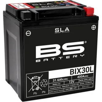 BS Battery BIX30L AGM Battery 400 CCA For 1997-2025 Touring & 2009-2025 Trike Models (300631)