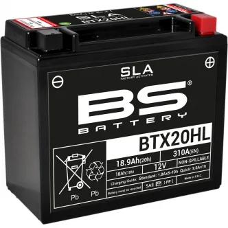 BS Battery BTX20HL AGM Battery 310 CCA For Harley Davidson 2000-2025 Softail, 2024-2025 Pan America, 1999-2017 Dyna, 2008-2017 V-Rod & 1997-2003 Sportster Models & 1997-2002 Buell M2/S3/X1 (300689)