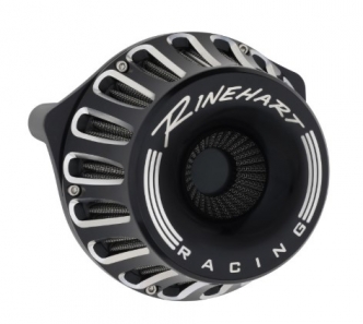 Rinehart Moto Series Inverted Air Cleaner In Black For 2008-2017 Twin Cam Models (Fly-By-Wire) (910-0101)