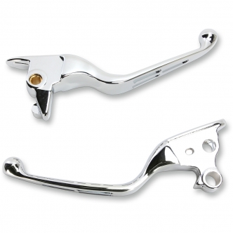 Drag Specialties Chrome Slotted Lever Set For 2015-2017 Softail Models (H07-0603)