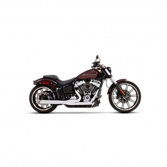Rinehart Racing 2-1 Exhaust System In Chrome With Chrome End Cap For 2018-2023 Softail Heritage, Fat Boy, Breakout & Sport Glide Models (200-0204C)