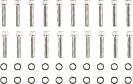 Drag Specialties Knurled Rocker Cover Bolt Kit Allen Head Chrome For 2017-2023 All M8 Models (MK777)