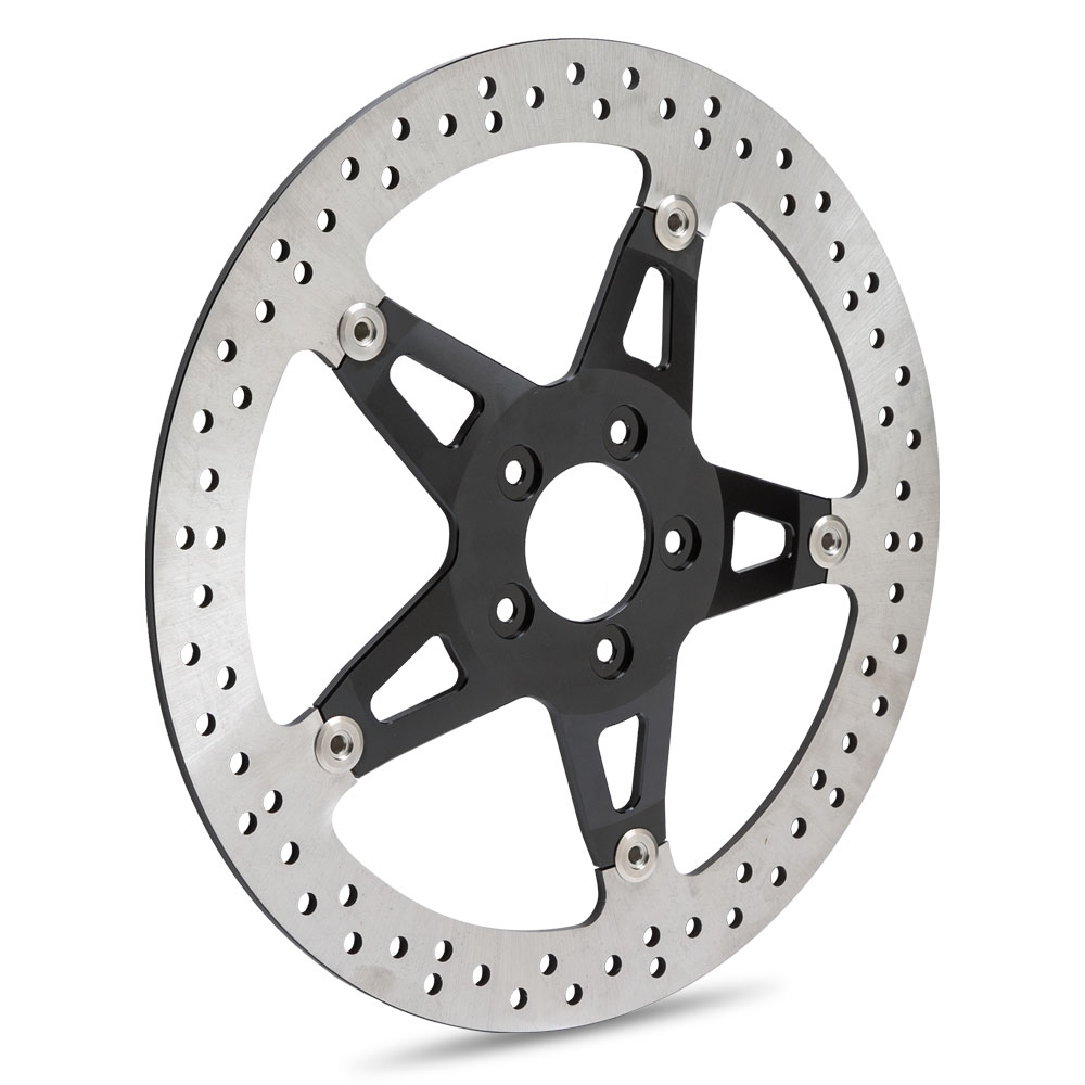 Chrome FRONT LEFT Brake Caliper 11.5/" Disc Rotor KIT 1984-1999 Harley XL FXD FXR